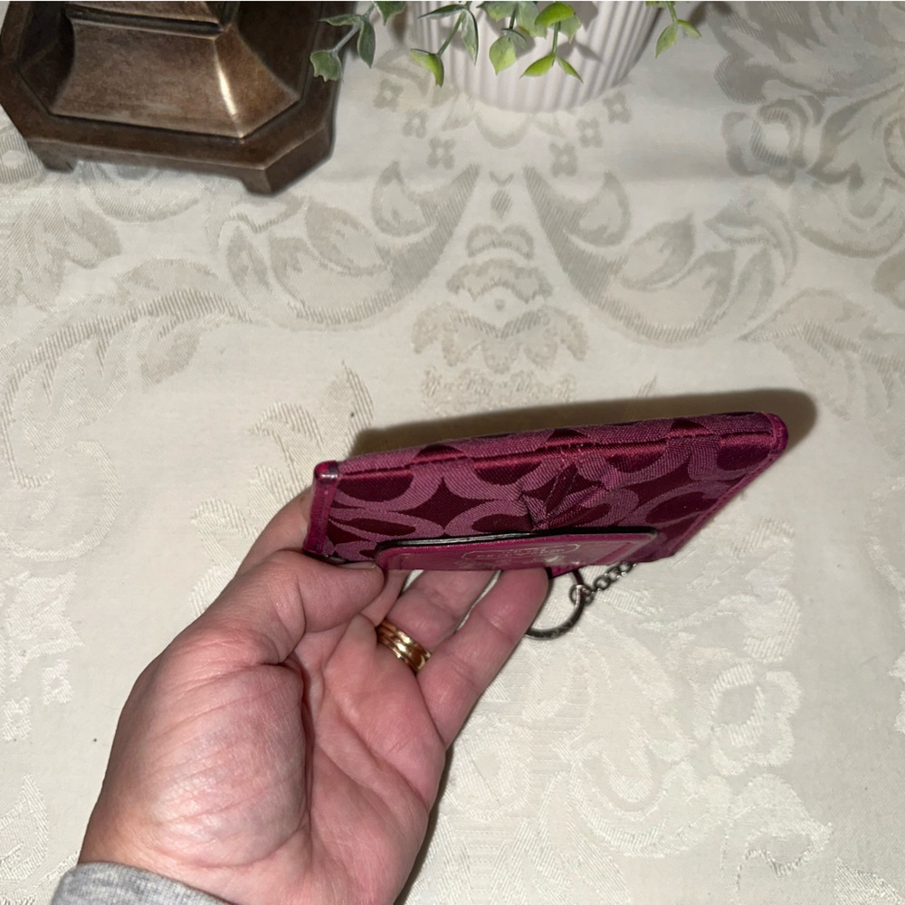 EUC Vintage Coach Mini Skinny Pouch with Keychain - Picture 5 of 7